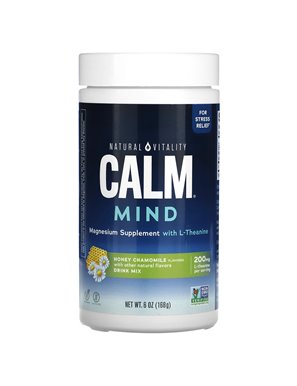 Natural Vitality, CALM Mind, Magnesium Supplement with L-Theanine Drink Powder, Honey-Floral, 6 oz (168 g) Natural Vitality, CALM Mind, Magnesium Supplement with L-Theanine Drink Powder, Honey-Floral, 6 oz (168 g)