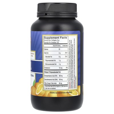 Barlean, Frischfang, Fischöl, Omega-3 EPA/DHA, Orange, 600 mg, 250 Softgels (300 mg pro Softgel)