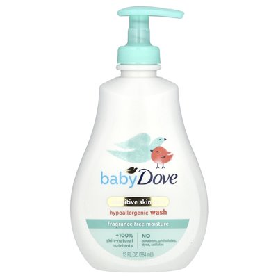 Gołębica, dziecko, wrażliwa pielęgnacja skóry, przemywanie hipoalergiczne, bez zapachu, 13 fl oz (384 ml)