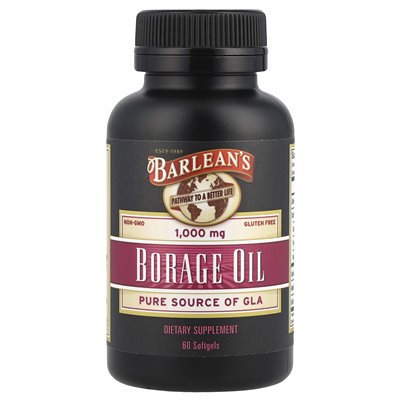 Barlean's, Oil Borage, 1000 mg, 60 miękkich