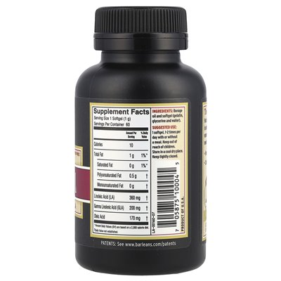 Barlean's, Oil Borage, 1000 mg, 60 miękkich