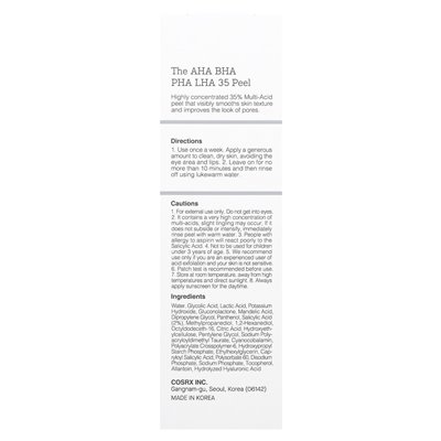 COSRX, The Aha Bha Pha LHA 35 Peel, 1,01 Fl Oz (30 ml)