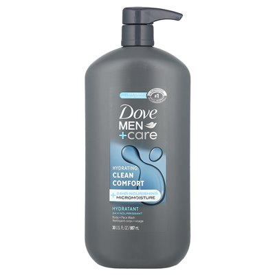 Dove, mężczyźni + opieka, mycie ciała i twarzy, czysty komfort, 30 fl oz (887 ml)