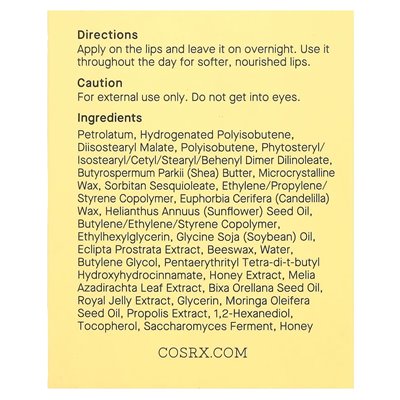CosRx, Lip Sleep, Propolisowa Maseczka Na Usta Do Spania, 0,7 uncji (20 g) CosRx, Lip Sleep, Propolisowa Maseczka Na Usta Do Spania, 0,7 uncji (20 g)