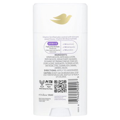 Dove, opieka nad witaminą+ dezodorant, lawenda i rumianek, 2,6 uncji (74 g)