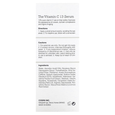 COSRX, surowica witaminy C 13, 0,67 Fl Oz (20 ml) COSRX, surowica witaminy C 13, 0,67 Fl Oz (20 ml)