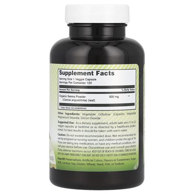 Niesamowite Indie, Senna, 500 mg, 120 kapsułek wegetariańskich Niesamowite Indie, Senna, 500 mg, 120 kapsułek wegetariańskich