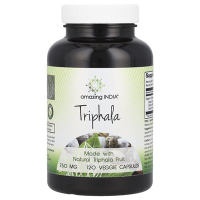 Niesamowite Indie, Triphala, 750 mg, 120 kapsułek wegetariańskich Niesamowite Indie, Triphala, 750 mg, 120 kapsułek wegetariańskich