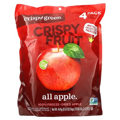 Crispy Green Crunchy Fruit All Apple, 4 Packungen, 0,53 oz (15 g)
