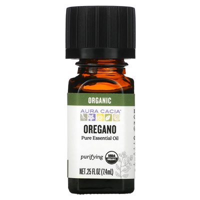 Aura Cacia, czysty olejk eteryczny, OREGANO, 0,25 FL OZ (7,4 ml) Aura Cacia, czysty olejk eteryczny, OREGANO, 0,25 FL OZ (7,4 ml)