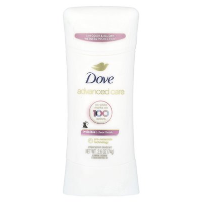 Dove, Advanced Care, Invisible, Anti-Perspirant Dezodorant, Clear Finish, 2,6 uncji (74 g)