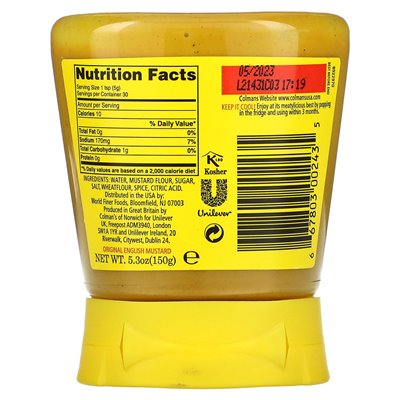 Colman's, Original englischer Senf, 5,3 oz (150 g)