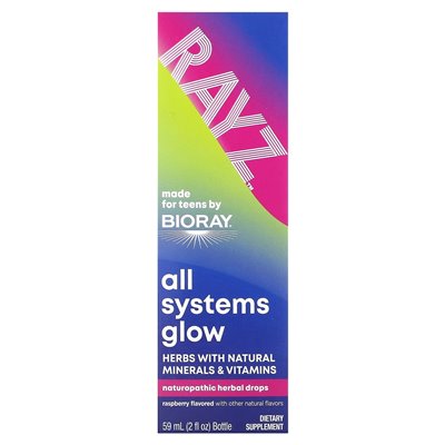 Bioray, Rayz, All Systems Glow, für Teenager, Himbeere, 2 fl oz (59 ml)