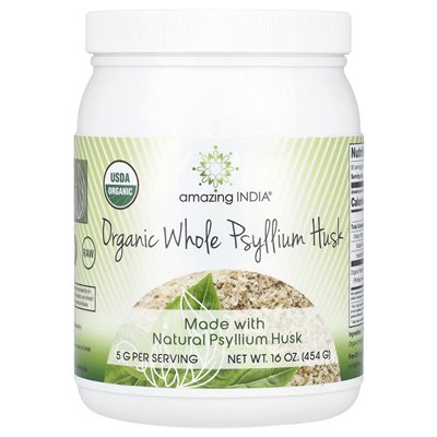 Niesamowite Indie, ekologiczna Whole Psyllium Husk, 16 uncji (454 g) Niesamowite Indie, ekologiczna Whole Psyllium Husk, 16 uncji (454 g)