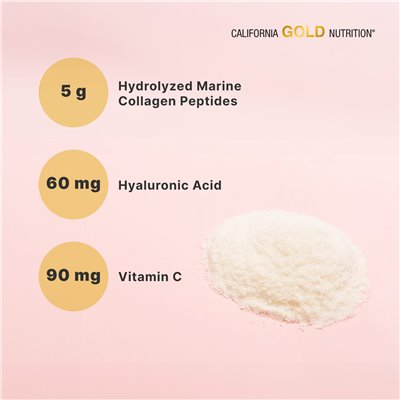 California Gold Nutrition, CollagenUp®, Hydrolyzed Collagen Peptides with Hyaluronic Acid and Vitamin C, Untired, 1.02