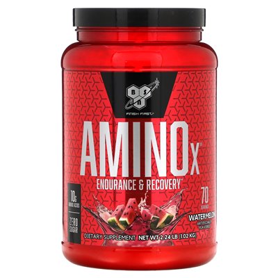 BSN, Aminox, Endurance & Recovery, Watermelon, 2,24 funtów (1,02 kg) BSN, Aminox, Endurance & Recovery, Watermelon, 2,24 funtów (1,02 kg)