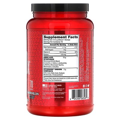 BSN, Aminox, Endurance & Recovery, Watermelon, 2,24 funtów (1,02 kg) BSN, Aminox, Endurance & Recovery, Watermelon, 2,24 funtów (1,02 kg)