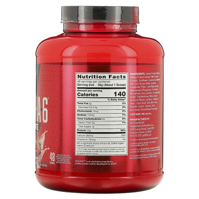 BSN, izolat Syntha-6®, białko w proszku, mieszanka truskawek, 4,02 funta (1,82 kg)