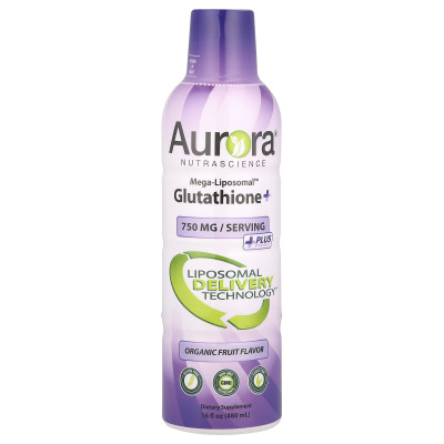 Aurora Nutascicience, Mega-Liposomal ™ Glutathione+, plus witamina C, owoce organiczne, 750 mg, 16 fl oz (480 ml) Aurora Nutascicience, Mega-Liposomal ™ Glutathione+, plus witamina C, owoce organiczne, 750 mg, 16 fl oz (480 ml)