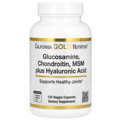 California Gold Nutrition, Glucosamine, Chondroitin, MSM plus Hyaluronic Acid, 120 Vegetarian Caps