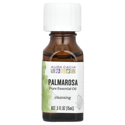 Aura Cacia, czysty olejk eteryczny, Palmarosa, 0,5 fl oz (15 ml)