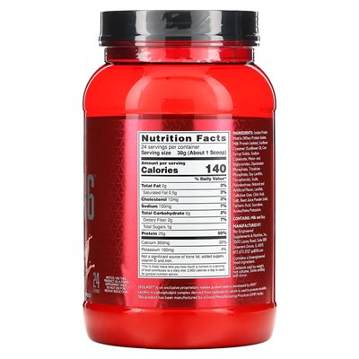 BSN, izolat Syntha-6®, białko w proszku, mieszanka mleka truskawkowego, 2,01 funta (912 g)