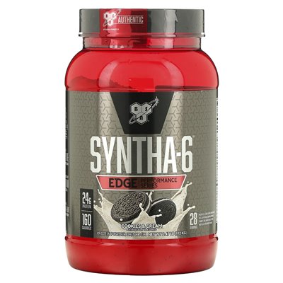 BSN, Syntha-6 Edge®, Protein Powder Drink Mix, Cookies & Cream, 2,47 funtów (1,12 kg) BSN, Syntha-6 Edge®, Protein Powder Drink Mix, Cookies & Cream, 2,47 funtów (1,12 kg)