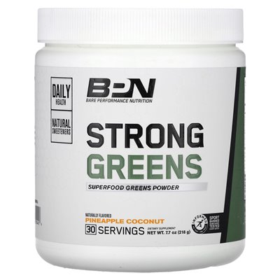 BPN, Strong Greens, Superfood Greens w proszku, kokos ananasowy, 7,7 uncji (218 g)