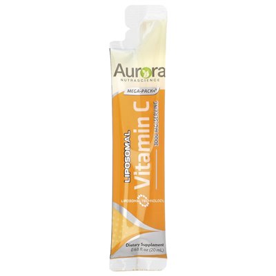 Aurora Nutascicience, Mega-Pack+ liposomalna witamina C, 3000 mg, 32 paczki, 0,68 fl oz (20 ml)