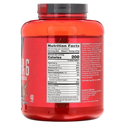 BSN, Syntha-6®, Ultra Premium Protein Matrix, czekoladowe ciasto, 5 funtów (2,27 kg)