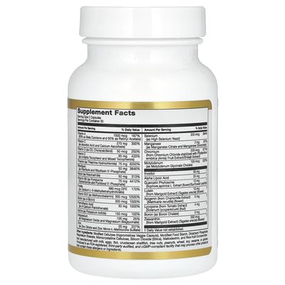 California Gold Nutrition, Multiwitamin i Mineral, Dwa-Day, 60 Veggie Capsules California Gold Nutrition, Multiwitamin i Mineral, Dwa-Day, 60 Veggie Capsules