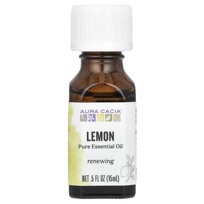 Aura Cacia, czysty olejk eteryczny, cytryna, 0,5 fl oz (15 ml) Aura Cacia, czysty olejk eteryczny, cytryna, 0,5 fl oz (15 ml)