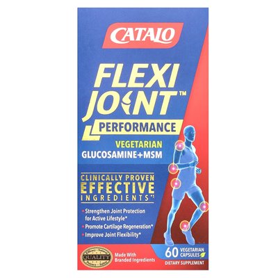 Catalo, FlexiJoint Performance, Glucosamine + MSM, 60 Vegetarian Capsules