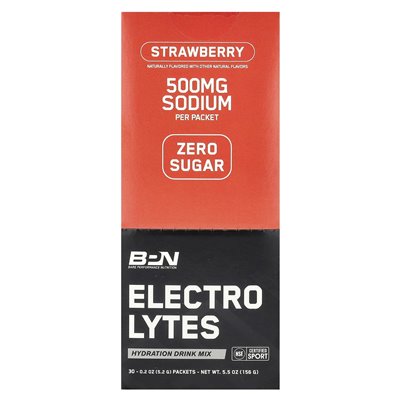 BPN, elektrolity, mieszanka napojów hydratacyjnych, truskawka, 30 pakietów, 0,20 uncji (5,8 g) BPN, elektrolity, mieszanka napojów hydratacyjnych, truskawka, 30 pakietów, 0,20 uncji (5,8 g)