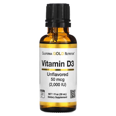 California Gold Nutrition, Vitamin D3, bedingungslos, 2000 IE, 1 Fl Oz (30 ml)