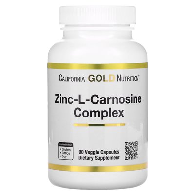 California Gold Nutrition, Zinc-L-Carnosine Complex, 90 Vegetarian Caps