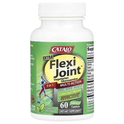 Catalo, Extra Flexi Vour ™ wegetariańska glukozamina, 60 wegetariańskich tabletek
