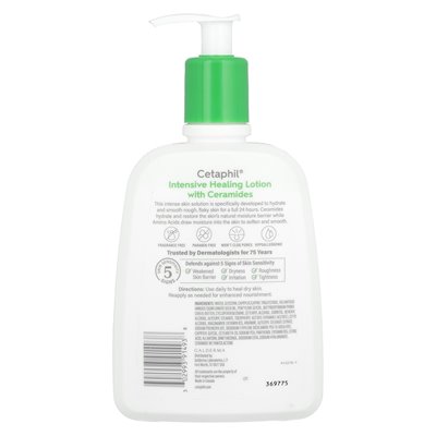 Cetaphil, Intensive Healing Lotion with Ceramides, Fragrance Free, 16 fl oz (473 ml) Cetaphil, Intensive Healing Lotion with Ceramides, Fragrance Free, 16 fl oz (473 ml)