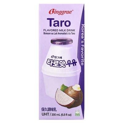Binggrae, aromatisiertes Milchgetränk, Taro, 6 Kartons, 6,8 fl oz (200 ml)