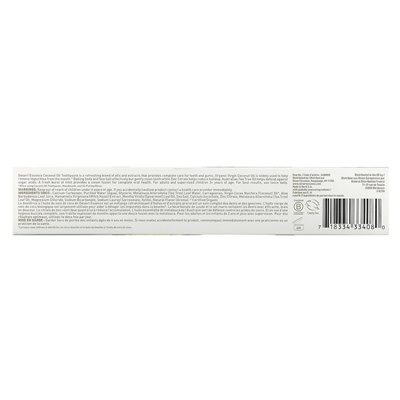 Desert Essence, Kokosowa pasta do zębów, kokosowa mięta, 6,25 uncji (176 g) Desert Essence, Kokosowa pasta do zębów, kokosowa mięta, 6,25 uncji (176 g)
