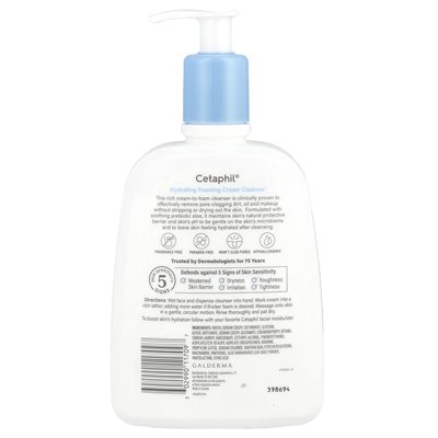 Cetaphil, hydralizujący krem ​​oczyszczający, 16 Oz (473 ml)