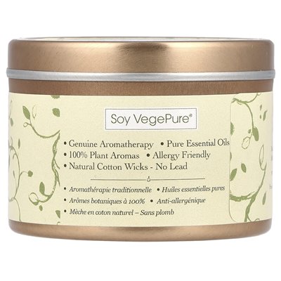 Aroma Naturals, Soy Vegepure®, Small Soy to Go Tin Candle, Patchouli &amp Frukincense, 2,8 uncji (79,38 g)