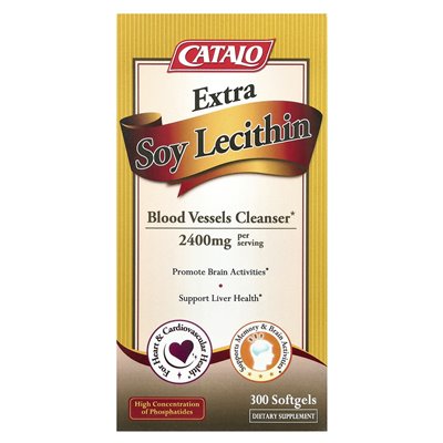 Catalo, dodatkowa lecytyna sojowa, 2400 mg, 300 miękkich, (1200 mg na miękką) Catalo, dodatkowa lecytyna sojowa, 2400 mg, 300 miękkich, (1200 mg na miękką)