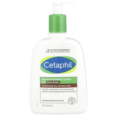 Cetaphil, zaawansowany balsam z masłem shea, bez zapachu, 16 fl oz (473 ml)