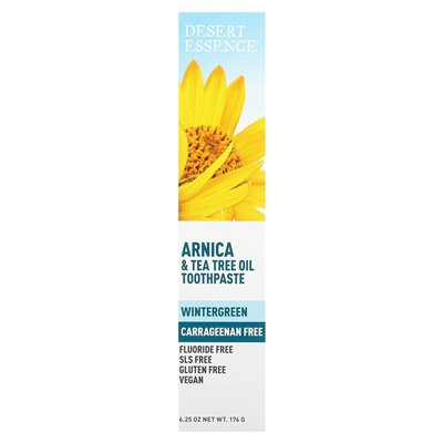 Desert Essence, Arnica & Tea Tree Oil Pastas, Wintergreen, 6,25 uncji (176 g) Desert Essence, Arnica & Tea Tree Oil Pastas, Wintergreen, 6,25 uncji (176 g)