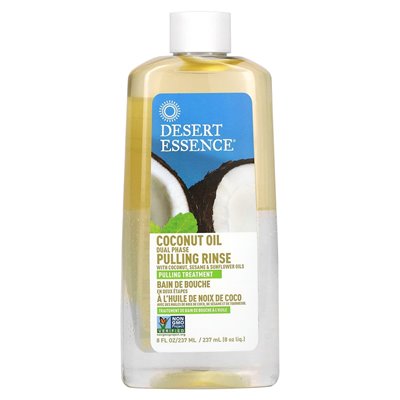 Desert Essence, podwójna faza oleju kokosowego, płukanie, 8 Fl Oz (237 ml) Desert Essence, podwójna faza oleju kokosowego, płukanie, 8 Fl Oz (237 ml)