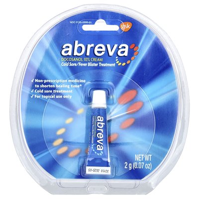 Abreva, leczenie bolesnego bólu/gorączki, 0,07 uncji (2 g)