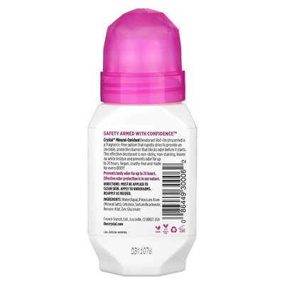 Crystal, Mineral-Enriched Deodorant Roll-On, Unscented, 2.25 fl oz (66 ml) Crystal, Mineral-Enriched Deodorant Roll-On, Unscented, 2.25 fl oz (66 ml)