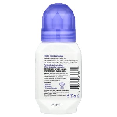 Crystal, Mineral-Enriched Deodorant Roll-On, Lavender & White Tea, 2.25 fl oz (66 ml) Crystal, Mineral-Enriched Deodorant Roll-On, Lavender & White Tea, 2.25 fl oz (66 ml)