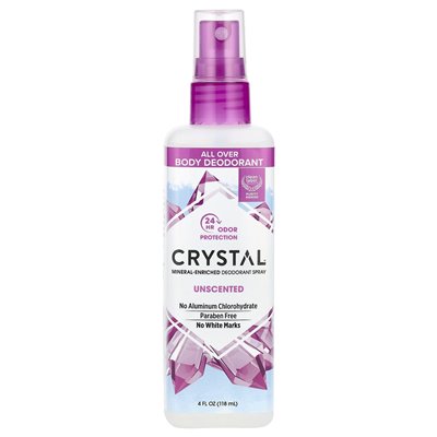 Crystal, Mineral-Enriched Deodorant Spray, Unscented, 4 fl oz (118 ml) Crystal, Mineral-Enriched Deodorant Spray, Unscented, 4 fl oz (118 ml)